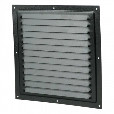 VENTS Grila aluminiu negru cu plasa antiinsecte, 250x250mm