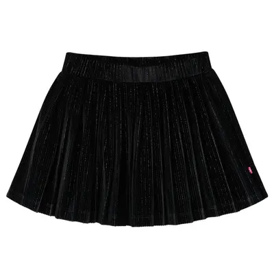 Fusta plisată pentru copii cu lurex, negru, 116