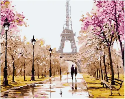 Set de vopsea după număr Foska - turnul Eiffel