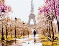 Set de vopsea după număr Foska - turnul Eiffel