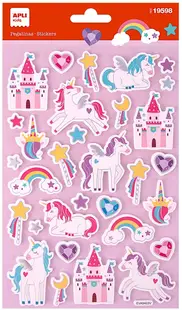 Stickere volumetrice Apli Kids - Unicorni, 32 buc.
