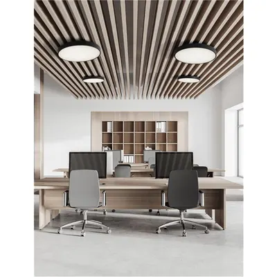 Plafoniera PERFECT Nisipiu Negru Aluminiu & Acrylic Surface LED 40W 3940Lm IP20 TRIAC Dimabil Driver AC220-240V Beam Angle: 120° CRI>80 2700-6000K Schimbare temperatura de culoare si reglare intensitate luminoasa