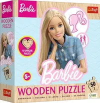Puzzle din lemn pentru copii Trefl din 50 piese - Barbie modernă preferată