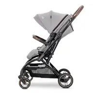 Carucior pentru copii Lorelli Makaya Grey, cu scaun rotativ 360 grade, cadru din aluminiu, suspensii, greutate suportata 22 kg