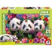 Puzzle 200 piese, Trio de ursi panda, Schmidt