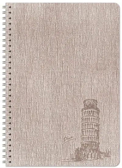 Caiet cu spirală Lastva Landmark - A5, 80 foi, randuri largi, sortiment