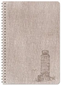 Caiet cu spirală Lastva Landmark - A5, 80 foi, randuri largi, sortiment