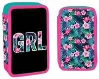 Penar cu rechizite S. Cool - GRL, 2 fermoare, 29 piese