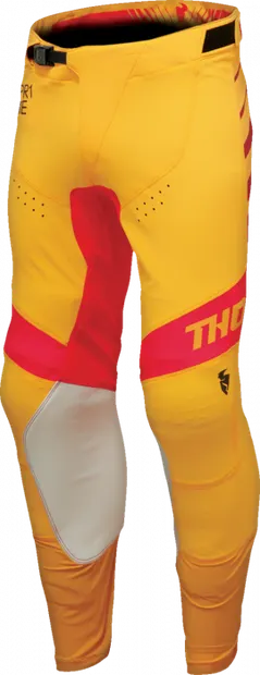 Pantaloni atv cross Thor Prime Analog, culoare galben rosu, marime 29