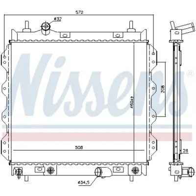 Radiator, racire motor NISSENS 61002