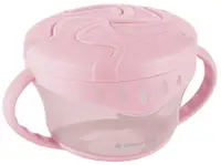 Bol pentru gustare KikkaBoo - Snack me up, 300 ml, roz