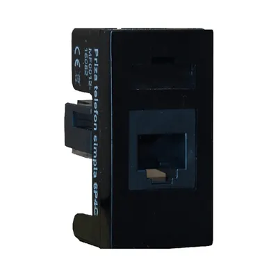 Priza Telefon 6P4C STIL PREMIUM Negru
