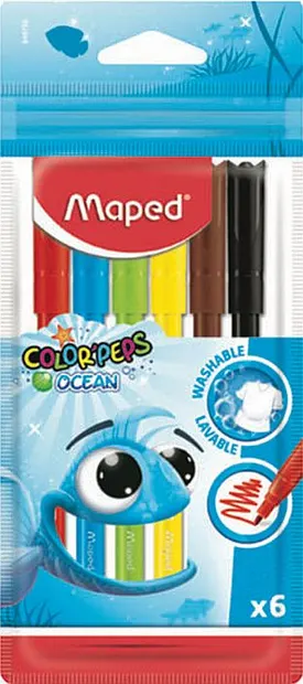 Set carioci Maped Color Peps - Ocean, 6 culori