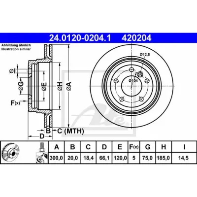 Disc frana ATE 24.0120-0204.1