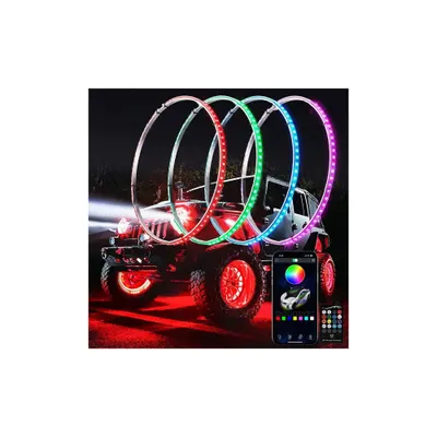 Inele lumina jante LED RGB cu aplicatie BTT 12V Cod: HH-64155