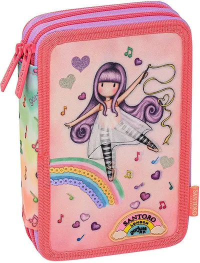 Penar cu rechizite Santoro Gorjuss - Little Dancer, 2 fermoare