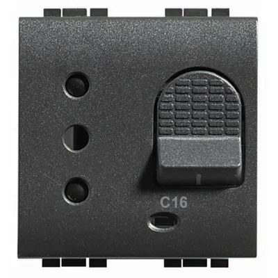 LL - priza de siguranta magnetotermica 2P+T16A antracit