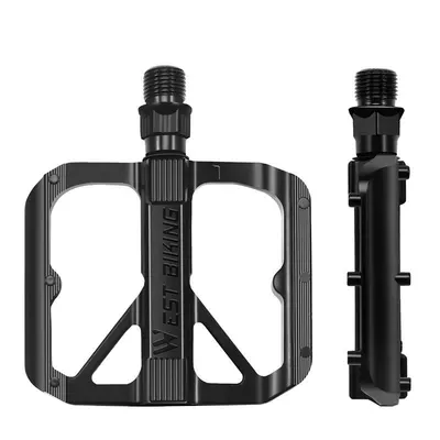 Set 2 pedale biciclete MTB, BMX si de oras, model lat, crampoane, 10.5x9.5x1.8cm