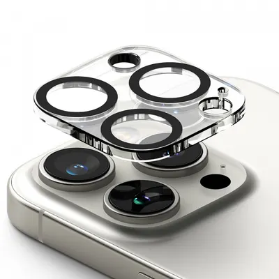 Folie de protectie Camera Spate Ringke pentru Apple iPhone 16 Pro Max / 16 Pro, Sticla Securizata, Set 2 bucati, Transparenta