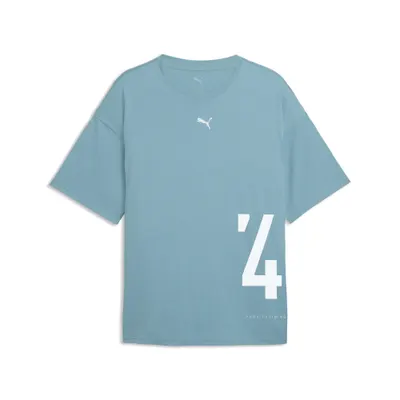 Tricou fitness bărbați oversize, albastru deschis PUMA