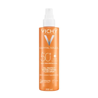 Vichy Capital Soleil Cell Protect Spray Fluid Invizibil SPF50+, 200 ml