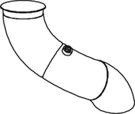Racord evacuare (lungime:348mm) EURO 4 potrivit SCANIA G I, P I, P,G,R,T, R I DC12.10-DT12.17 03.04