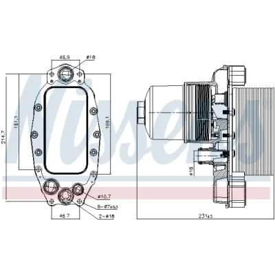 Radiator ulei, ulei motor NISSENS 90948