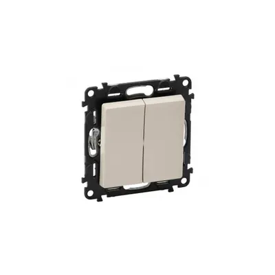 2 module changeover push-button Valena Life - 6 A 250 V~ - ivory