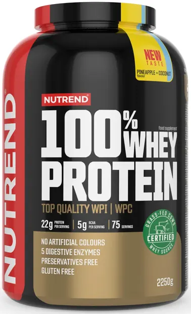 100% Whey Protein, ananas cu cocos, 2250 g, Nutrend