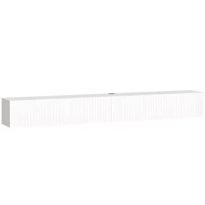 HOMCOM Comodă TV suspendată 180 cm, pentru televizor până la 183 cm, 2 uși rabatabile, 180x25x22 cm, alb | Aosom Romania