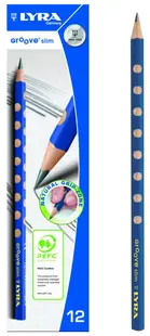 Set creioane grafit LYRA Groove Slim Graphite corp triunghiular, cu zona grip, HB, 12 buc