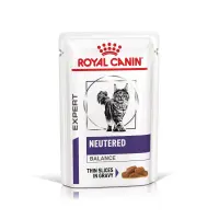 ROYAL CANIN VD Neutered Weight Balance, dietă veterinară, plic hrană umedă pisici, managementul greutății, (în sos), bax, 85g x 12buc