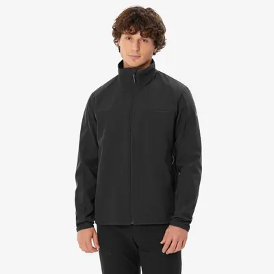 Geacă Softshell Protecție antivânt Trekking MT100 Negru Bărbați