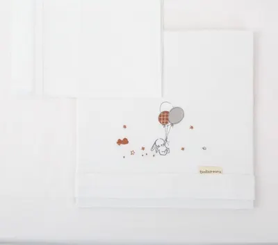 Set de cearșafuri pentru bebeluși Bimbidreams - Jolie, 3 piese, 50 x 80 cm