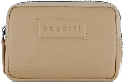 Husă din piele pentru chei Bugatti Elsa - Protecție RFID, bej