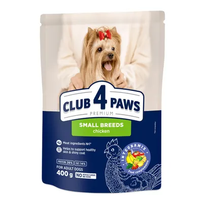 Club 4 Paws Adult Mini: Hrană uscată pentru câini, Pui, 400g