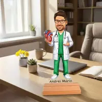 Caricatura pentru Doctor Cardiolog - Statueta Personalizata tip Trofeu