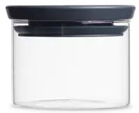 Borcan din sticlă Brabantia - Stackable, 0.3 l, Dark Grey