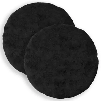 vidaXL Husă pentru pernă 2 buc. HEERLEN Negru Ø 60 cm