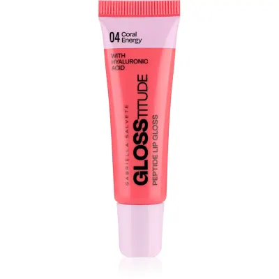 Gabriella Salvete Glosstitude Peptide Lip Gloss lip gloss hidratant culoare 04 Coral Energy 10 ml