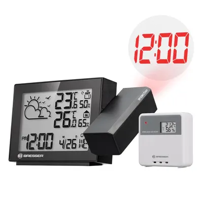 Statie meteo cu proiector Bresser MeteoTemp P, termometru, higrometru, alerta