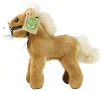 Jucărie de pluș Rappa Eco Friends - Cal maro în picioare, 20 cm