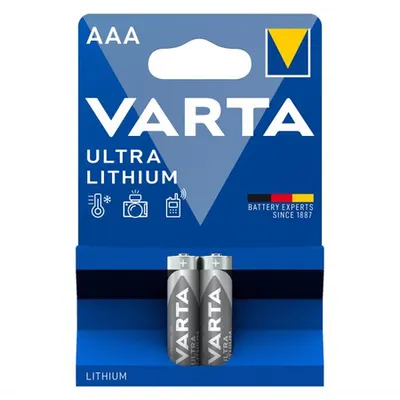 Baterii litiu AAA R3, Blister 2 Buc. Varta