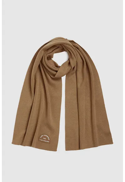 Fular cu aplicatie logo - Caramel