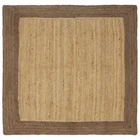 vidaXL Covor de zonă Gri 120 x 120 cm Iută