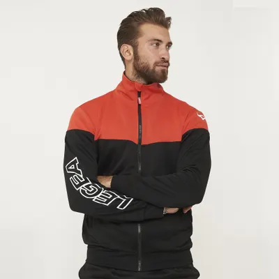 Bărbați Running Giacca Ontario Senior Antivento Traspirant Negru-Coral