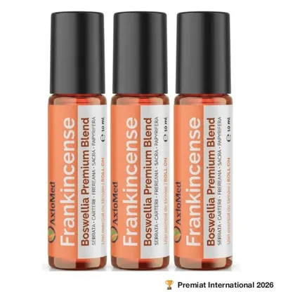 AxioMed Frankincense Oil Roll-On – ulei esential de tamaie cu 5 specii Boswellia – 30 ml