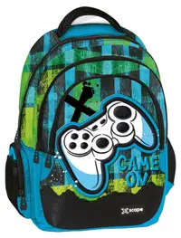Ghiozdan scolar Graffiti Xscape - Game On, cu 2 compartimente