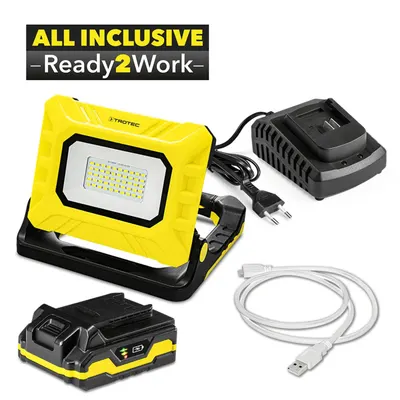 Lanterna de lucru cu LED TROTEC PWLS 15-20V, Flux luminos 2.000 lm, Temperatura culoare 6.500 K, Putere consumata 20 W