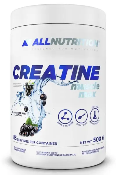 Creatine Muscle Max, coacăze negre, 500 g, AllNutrition
